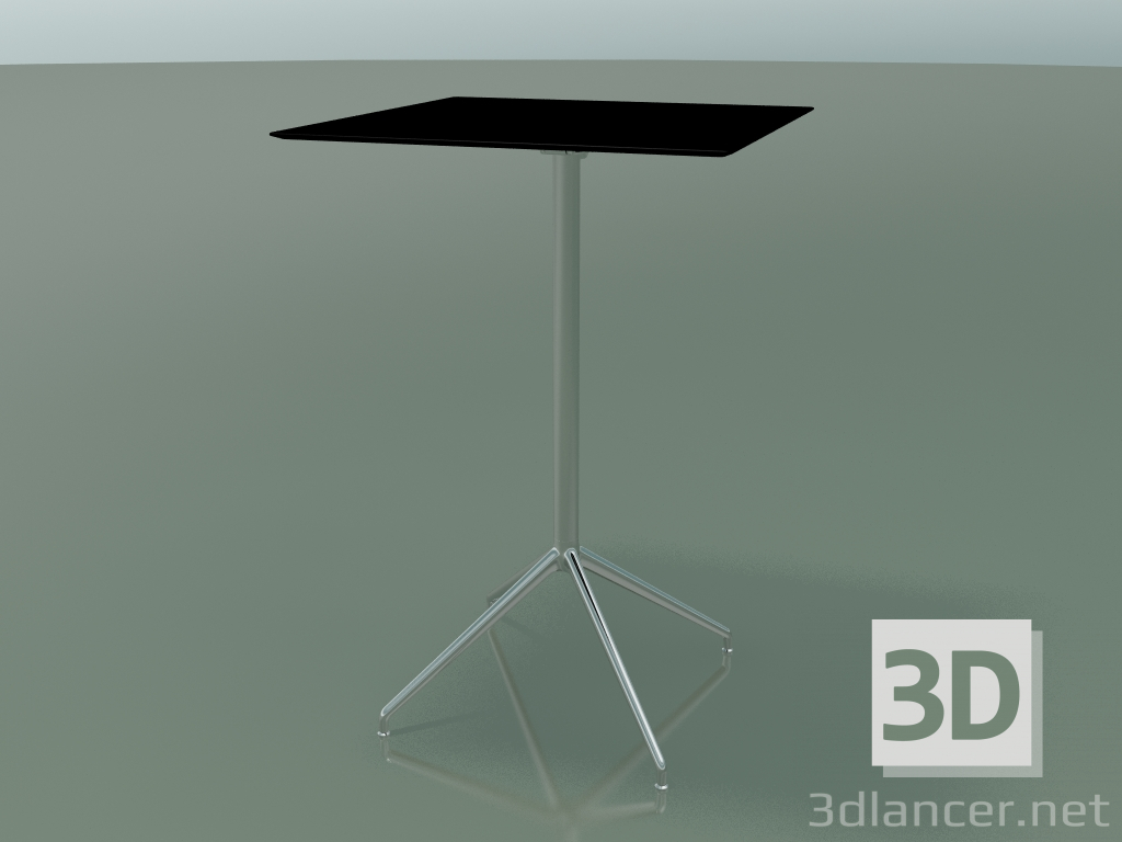 3D Modell Quadratischer Tisch 5748 (H 103,5 - 69 x 69 cm, ausgebreitet, schwarz, LU1) - Vorschau