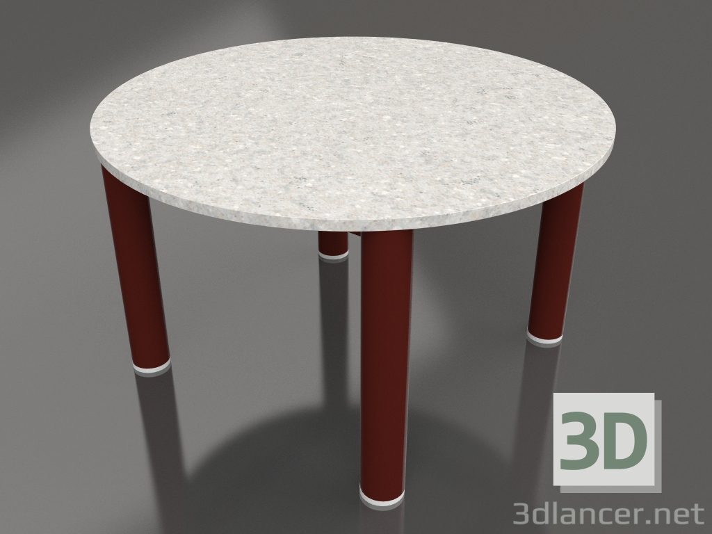 modello 3D Tavolino P 60 (Rosso vino, DEKTON Sirocco) - anteprima
