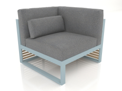 Modular sofa, section 6 right, high back (Blue gray)