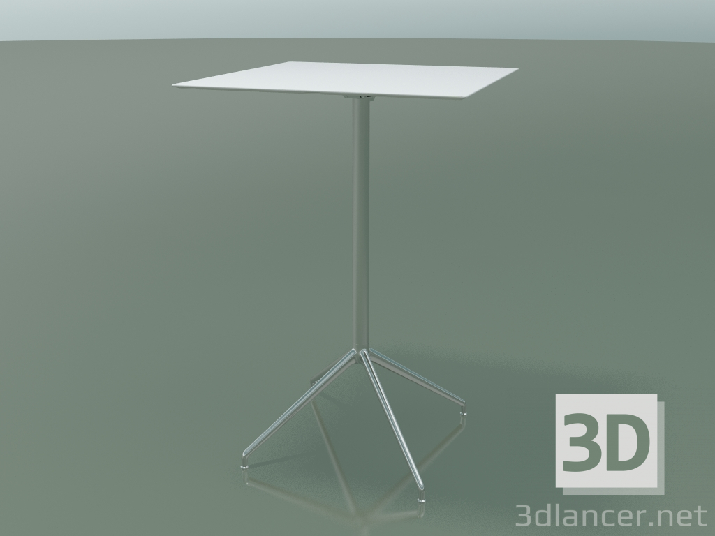 modello 3D Tavolo quadrato 5748 (H 103.5 - 69x69 cm, aperto, Bianco, LU1) - anteprima