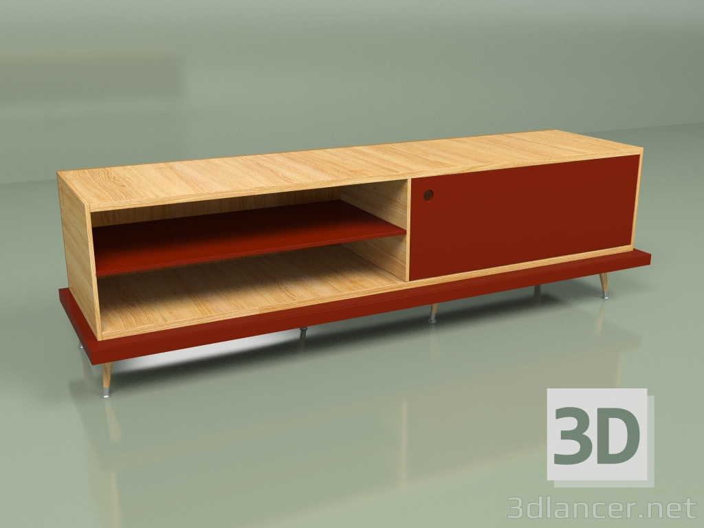 3d model Multimedia cabinet TIWI (burgundy) - preview