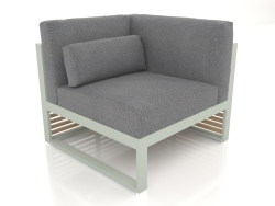 Modular sofa, section 6 right, high back (Cement gray)