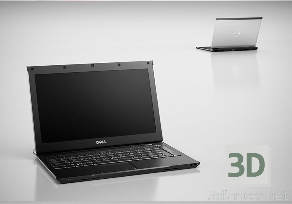 3d model Dell Notebook - vista previa