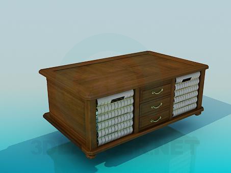 3d model Large wooden tables - preview