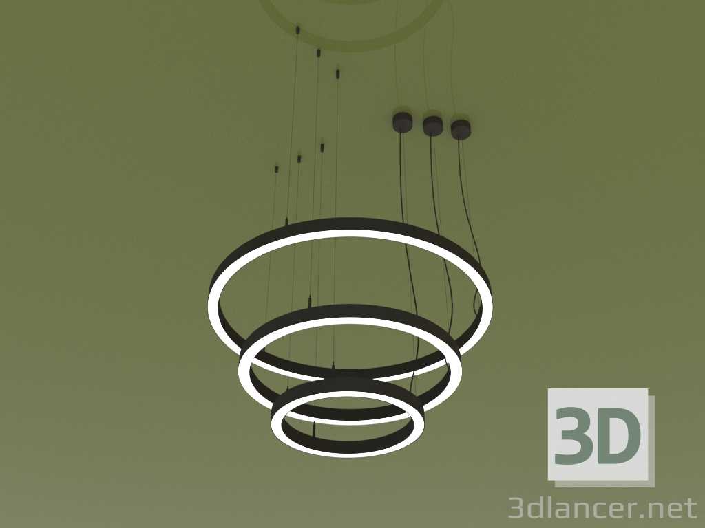3D Modell Leuchte RING TRIO (D 800 mm) - Vorschau