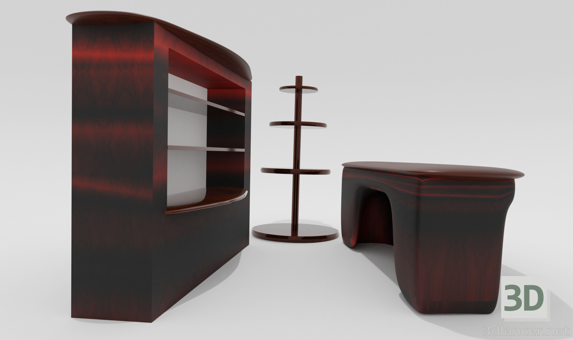 Barra de bar 3D modelo Compro - render