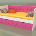 3d модель Диван-кровать для ребенка с 1-м ящиком (Pink) – превью