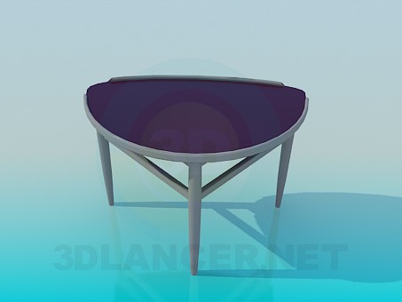 3d модель Напівкруглий приставний столик – превью