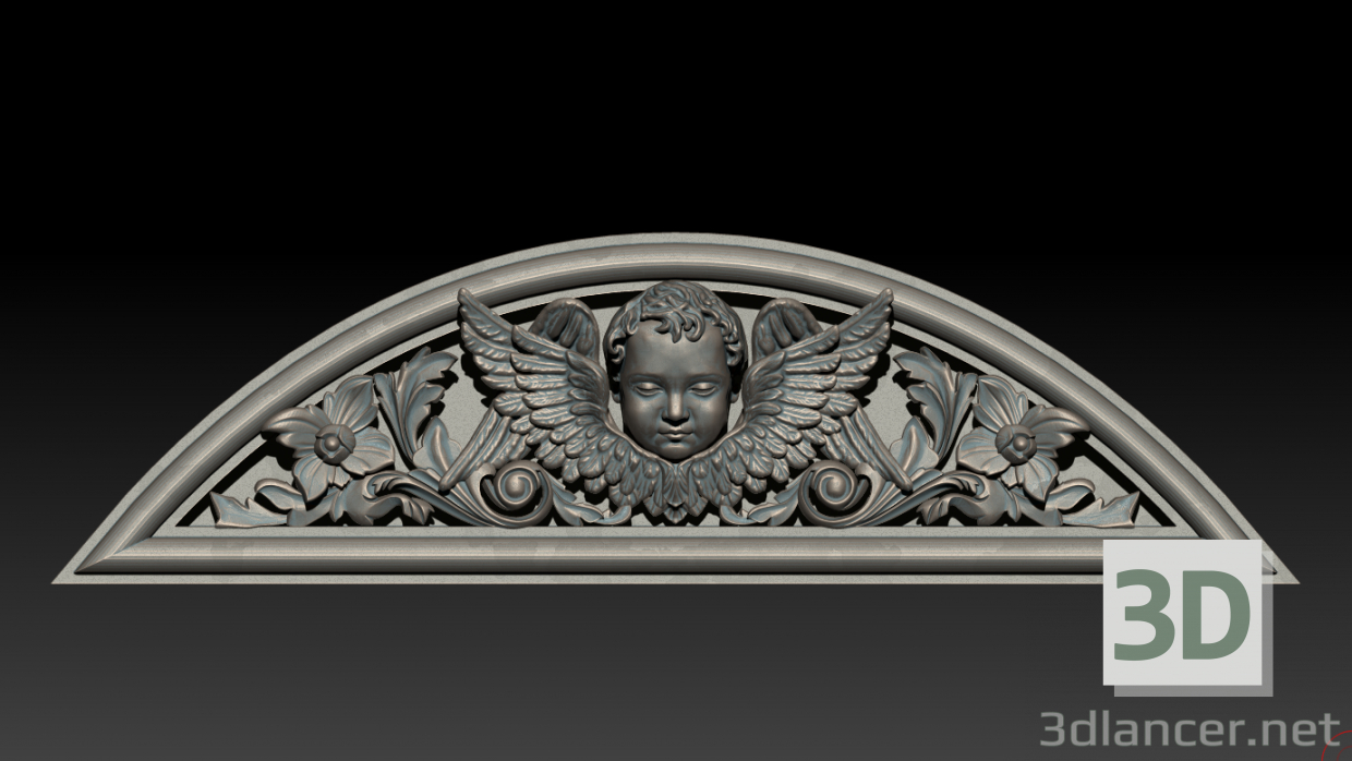 modèle 3D Bas Relief Chérubin - preview