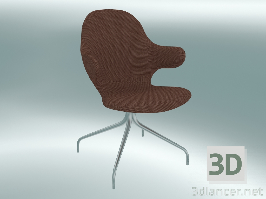 modèle 3D Chaise pivotante Catch (JH2, 58x58 N 90cm, Aluminium poli, Steelcut Trio 2 - 365) - preview