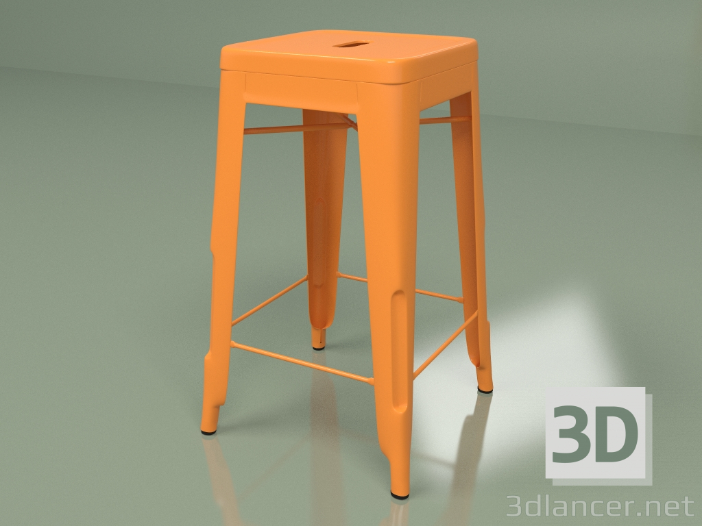 modello 3D Sedia semi-bar Marais Color 2 (arancione) - anteprima