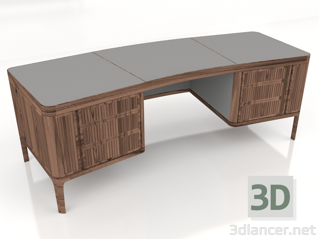 modèle 3D Table de travail Presse-papier 222 - preview