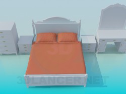 Um conjunto de móveis para quarto