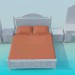 3D modeli Mobilya yatak odası için bir dizi - önizleme