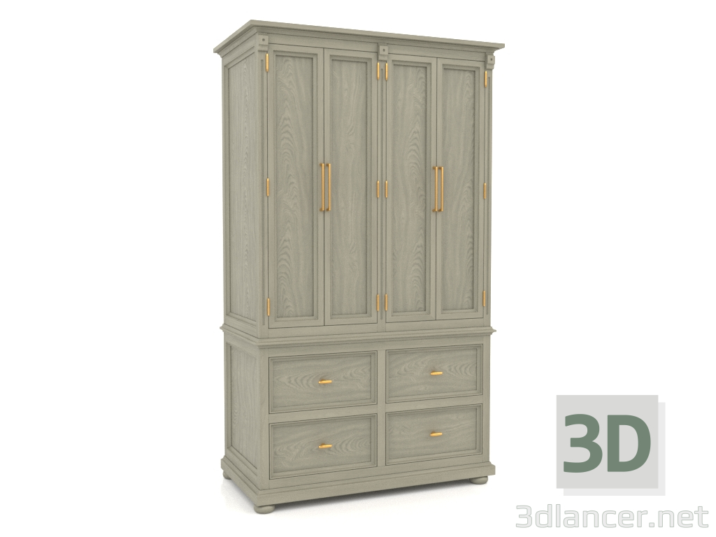 3d model Wardrobe (2 sections) - preview