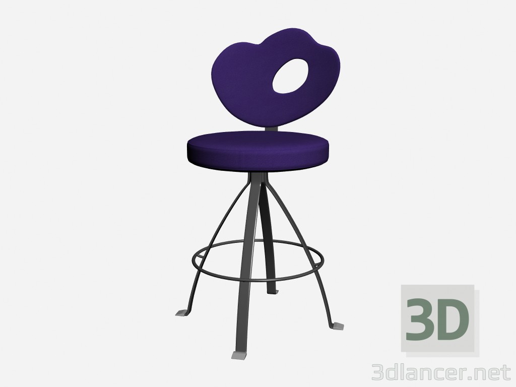modello 3D Sedia Bar samba 4 - anteprima
