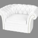 3d model Armchair leather in classic Casper style - preview