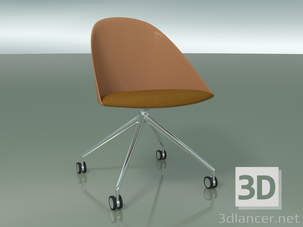 3D Modell Stuhl 2217 (4 Räder, CRO, mit Polster, PC00004 Polypropylen) - Vorschau