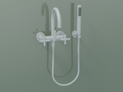Wall-mounted bath mixer with hand shower (25 133 892-10)