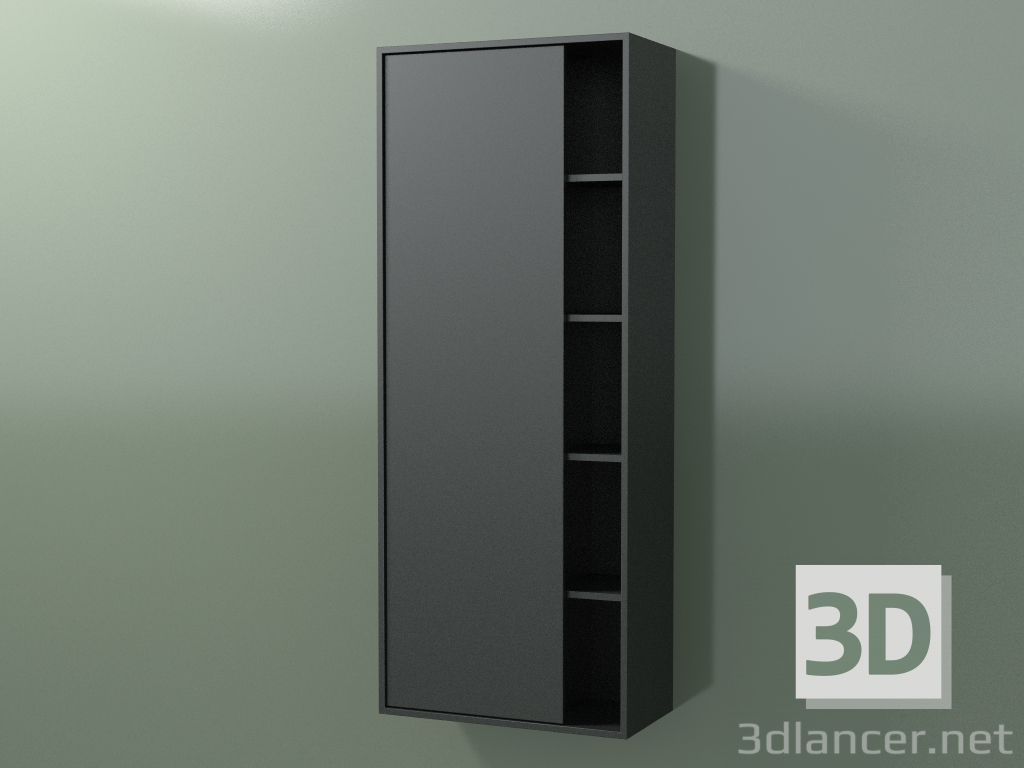 Modelo 3d Armário de parede com 1 porta esquerda (8CUCDСS01, Deep Nocturne C38, L 48, P 24, H 120 cm) - preview
