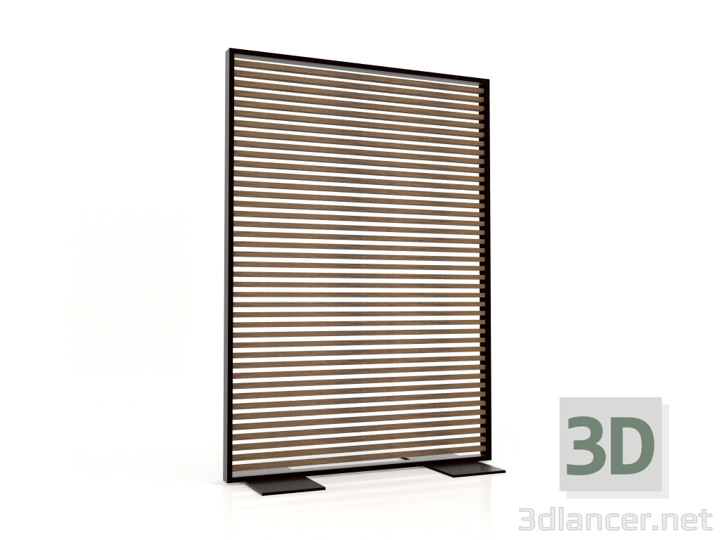 3d model Partition made of artificial wood and aluminum 120x170 (Teak, Black) - preview