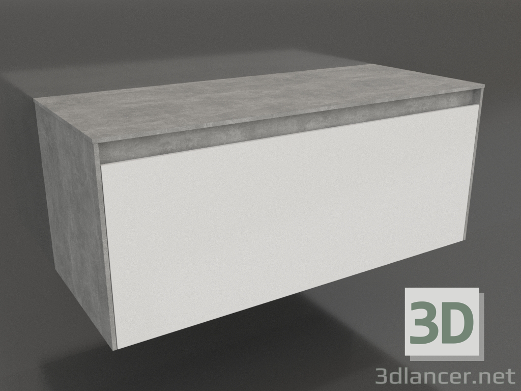 3D modeli Asma dolap 120 cm (MOB0112BS+MOB0712W) - önizleme