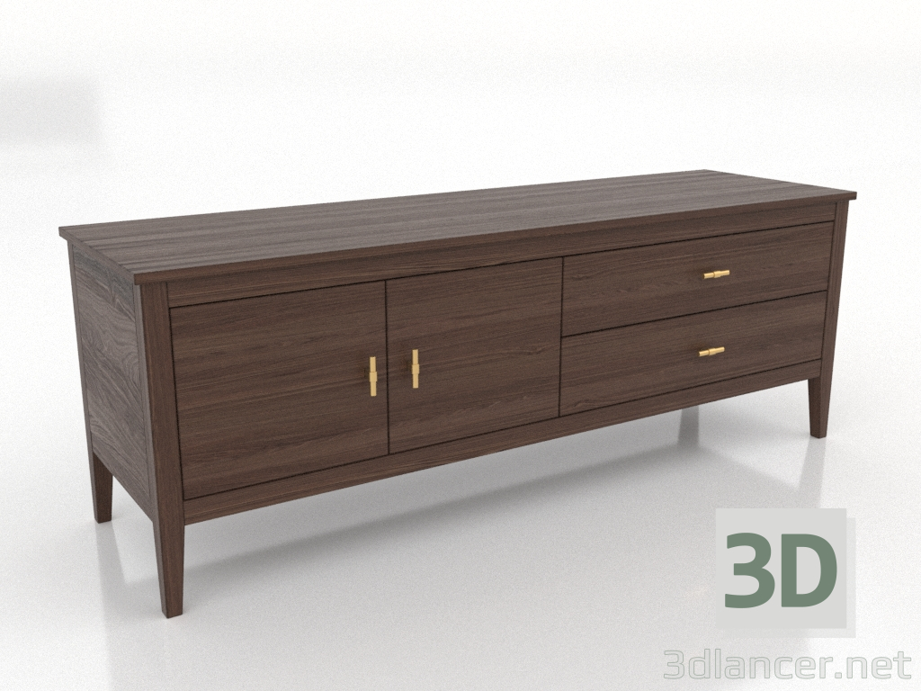 3d model Mueble de TV 1 1500 mm (nogal oscuro) - vista previa 3d model Mueble de TV 1 1500 mm (nogal oscuro) - vista previa