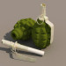 modèle 3D grenade F1 - preview