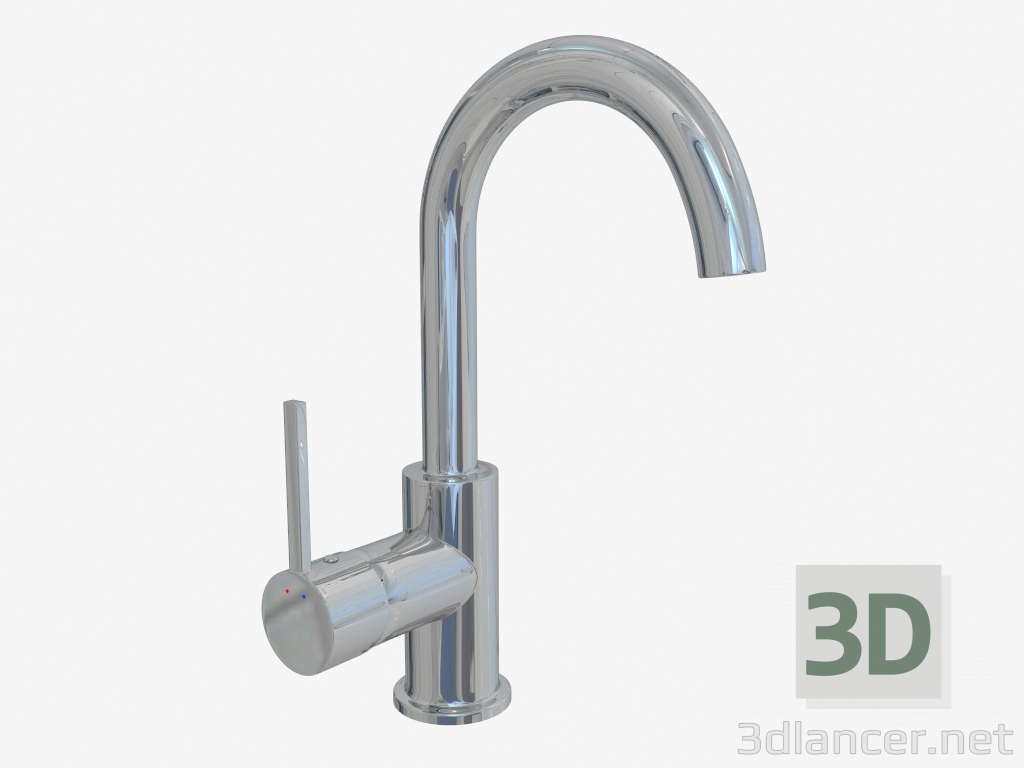 modello 3D Rubinetto lavabo verticale con bocca U Floks (BCF 024M) - anteprima