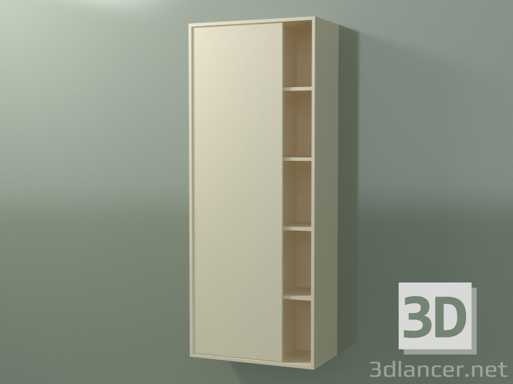 Modelo 3d Armário de parede com 1 porta esquerda (8CUCDСS01, Bone C39, L 48, P 24, H 120 cm) - preview