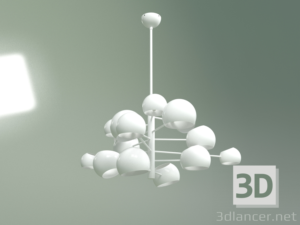 3D modeli Tavan lambası Uydu (beyaz) - önizleme