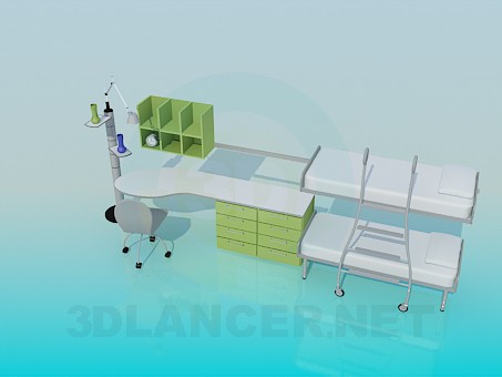 modello 3D Mobili per camerette - anteprima