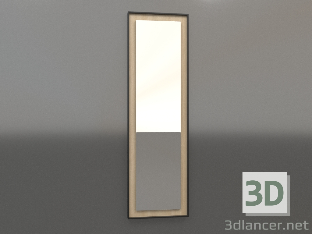 modello 3D Specchio ZL 18 (450x1500, legno bianco, nero) - anteprima