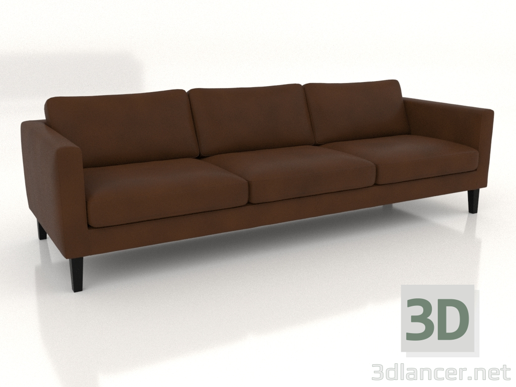 3d model 4-seater sofa (leather) - preview