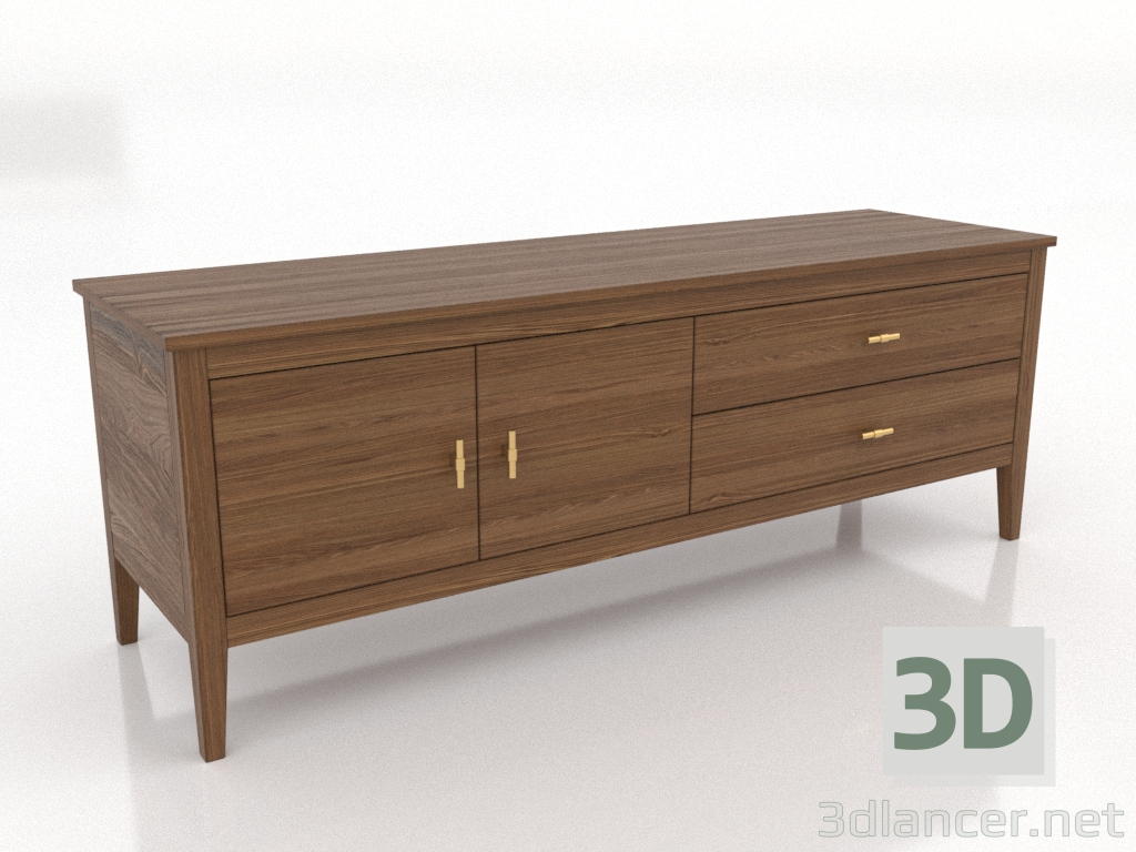3d model Mueble de TV 1 1500 mm (nogal claro) - vista previa 3d model Mueble de TV 1 1500 mm (nogal claro) - vista previa