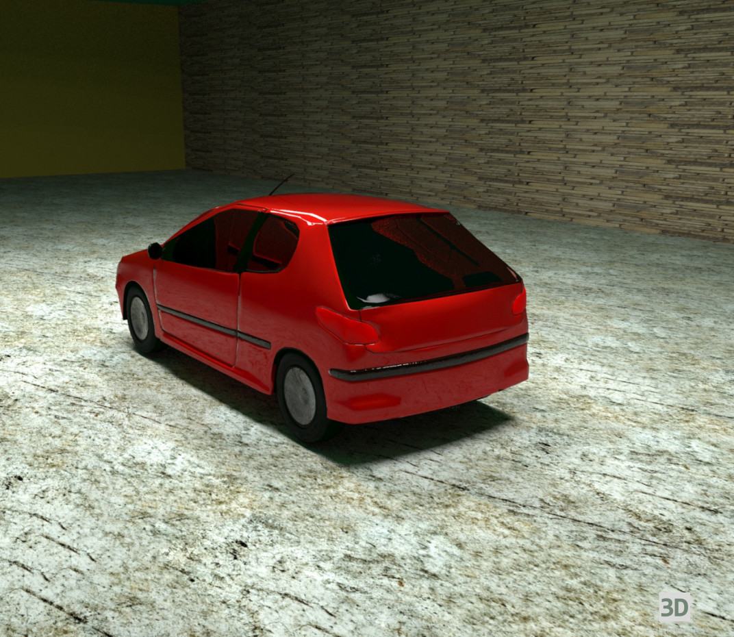 3D Peugeot 206 araba modeli satın - render