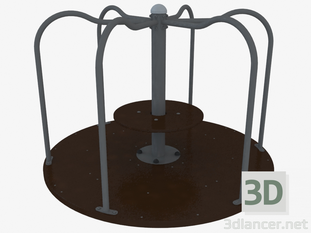 modèle 3D Carrousel pour aire de jeux pour enfants (6504L) - preview