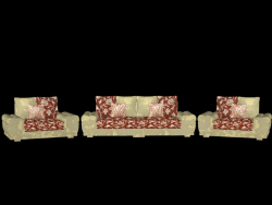sofá y 2 sillones