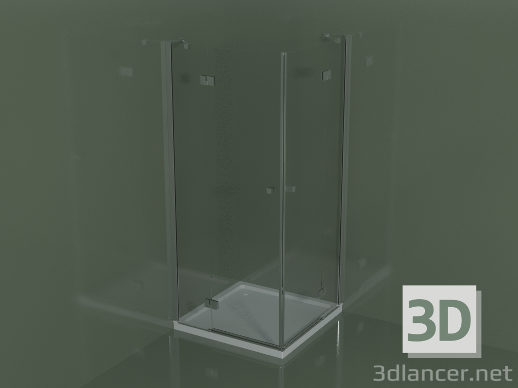 modèle 3D Cabine de douche d'angle SA + SA - preview