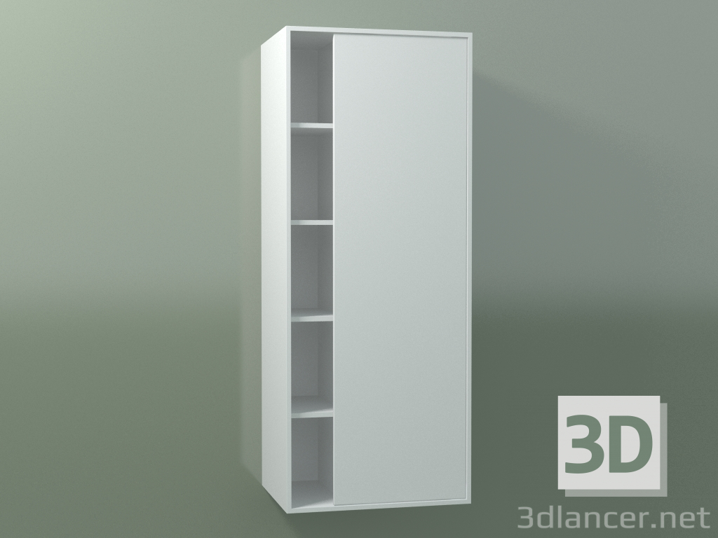 3d model Armario de pared con 1 puerta derecha (8CUCDDD01, Glacier White C01, L 48, P 36, H 120 cm) - vista previa