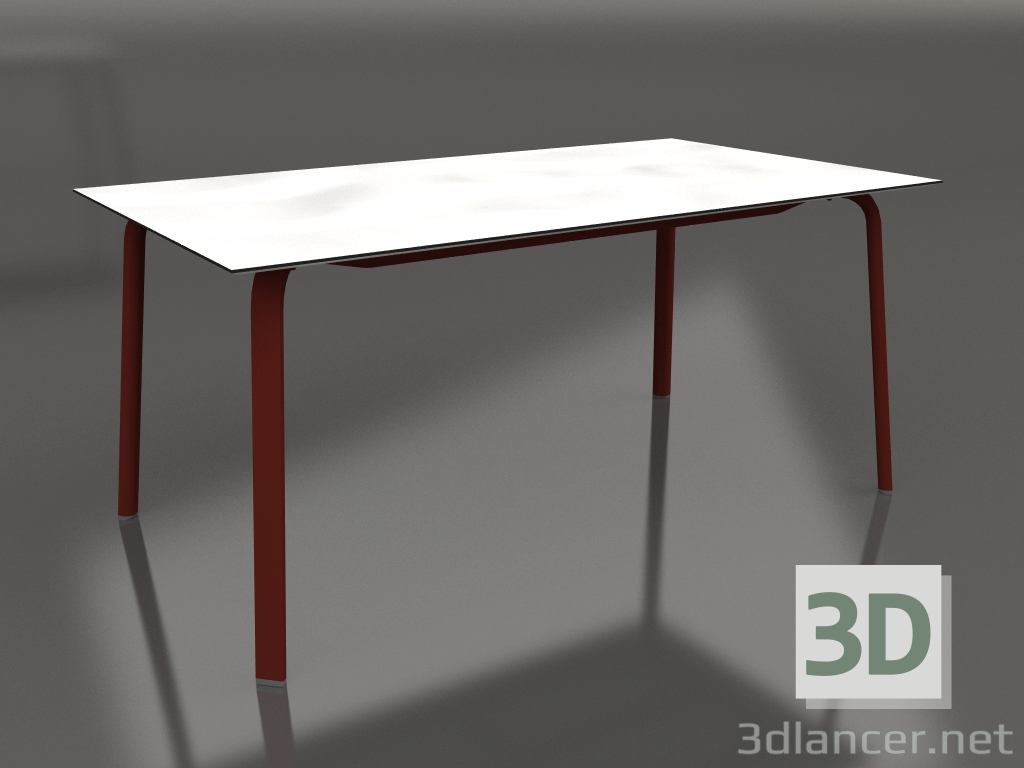modèle 3D Table à manger 160 (Rouge vin) - preview