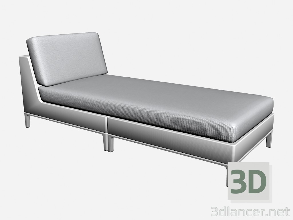 3D Modell Chaiselongue Chaise Longe 76220 76300 76660 - Vorschau
