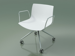 Stuhl 2055 (4 Rollen, mit Armlehnen, LU1, Polypropylen PO00401)