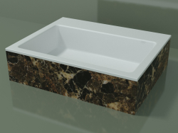 Countertop washbasin (01R131302, Emperador M06, L 60, P 48, H 16 cm)