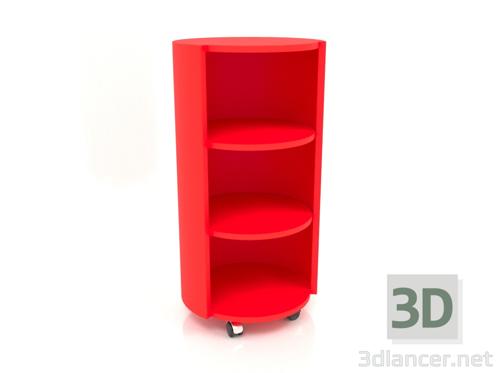 3D modeli Tekerlekli raf TM 09 (D=503х981, kırmızı) - önizleme