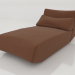 Modelo 3d Módulo de sofá L encosto baixo - preview