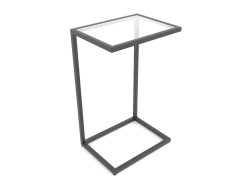 Table de chevet rectangulaire (VERRE, 40x30x65)