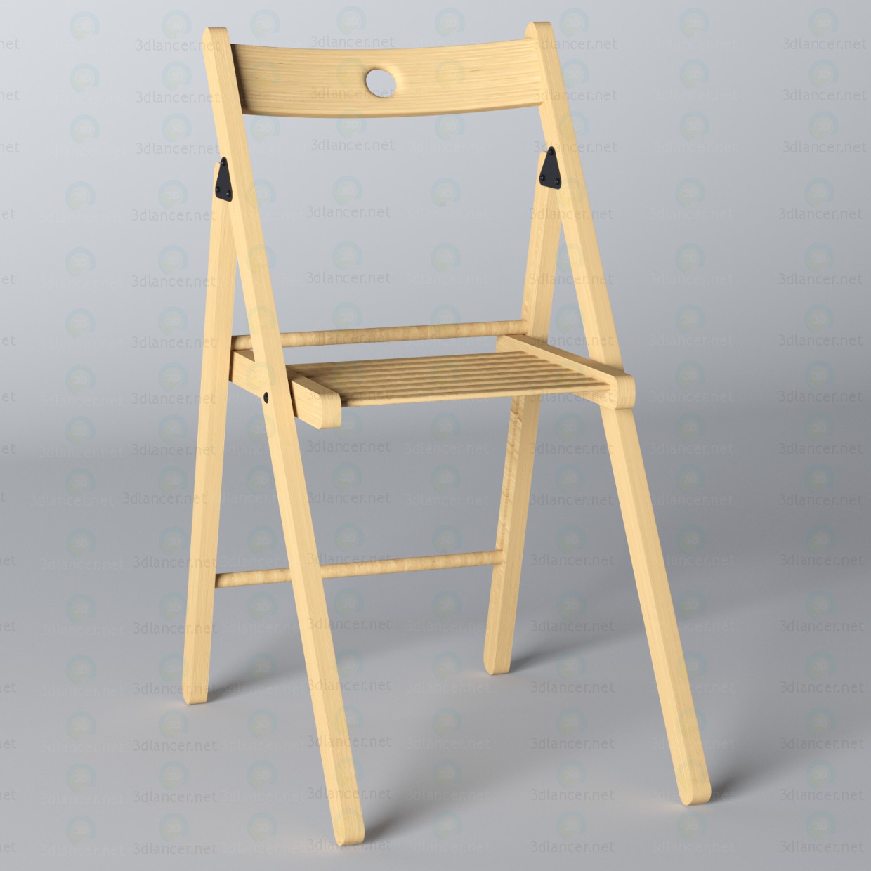 modello 3D Pieghevole sedia - anteprima