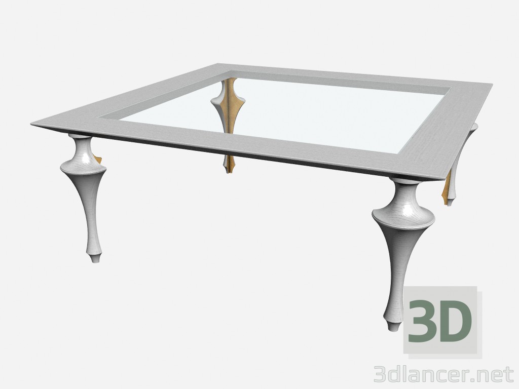 3d модель Квадратный обеденный стол в стиле арт деко AIDA Z02 – превью