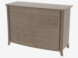 Chest of 4 drawers with curved legs COMONC